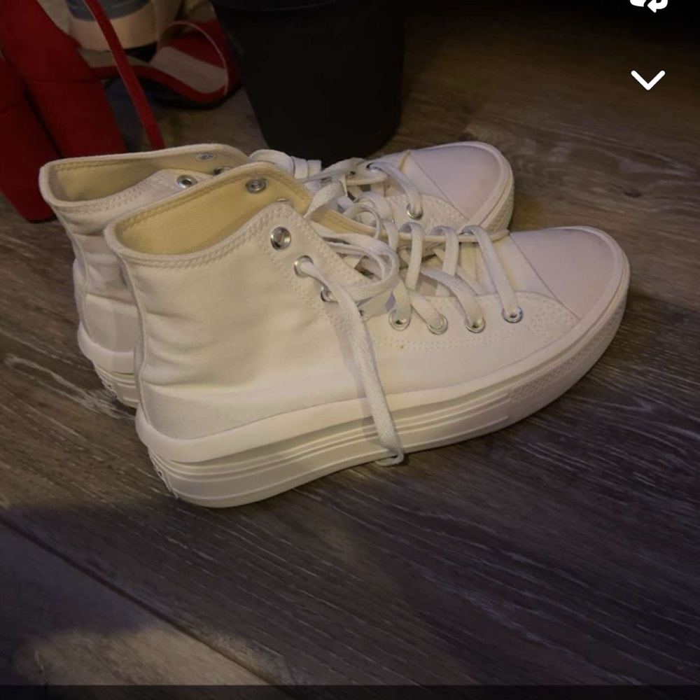 White platform converse